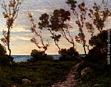 Henri-joseph Harpignies Canvas Paintings - Path To The Sea